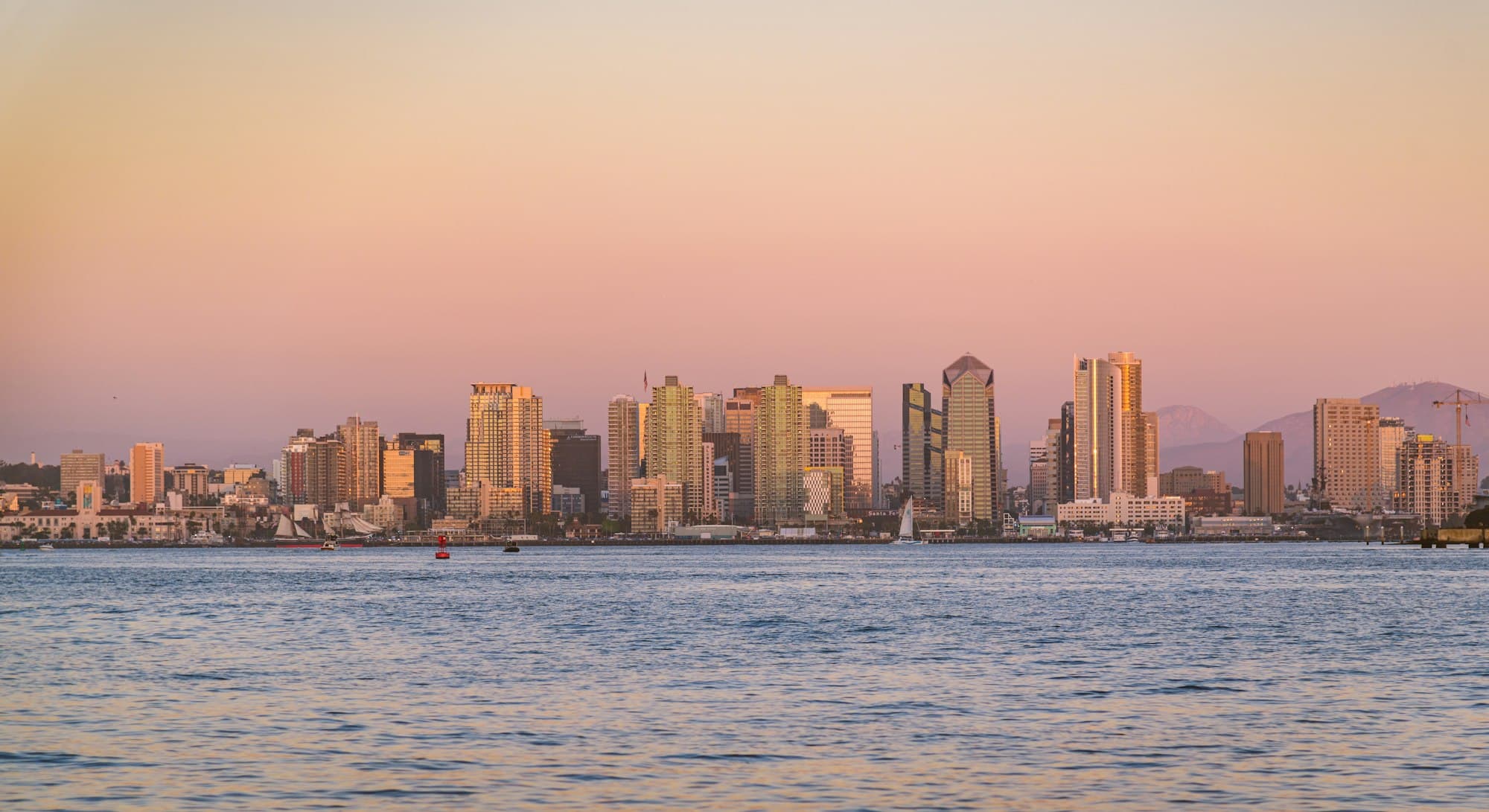 San Diego seen from the air, looking toward the coast